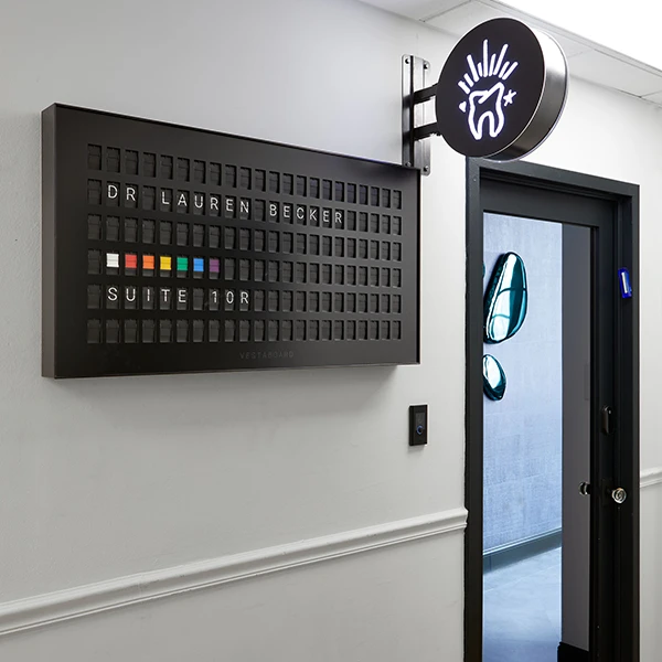 Patient chair in dentist office in New York, NY.